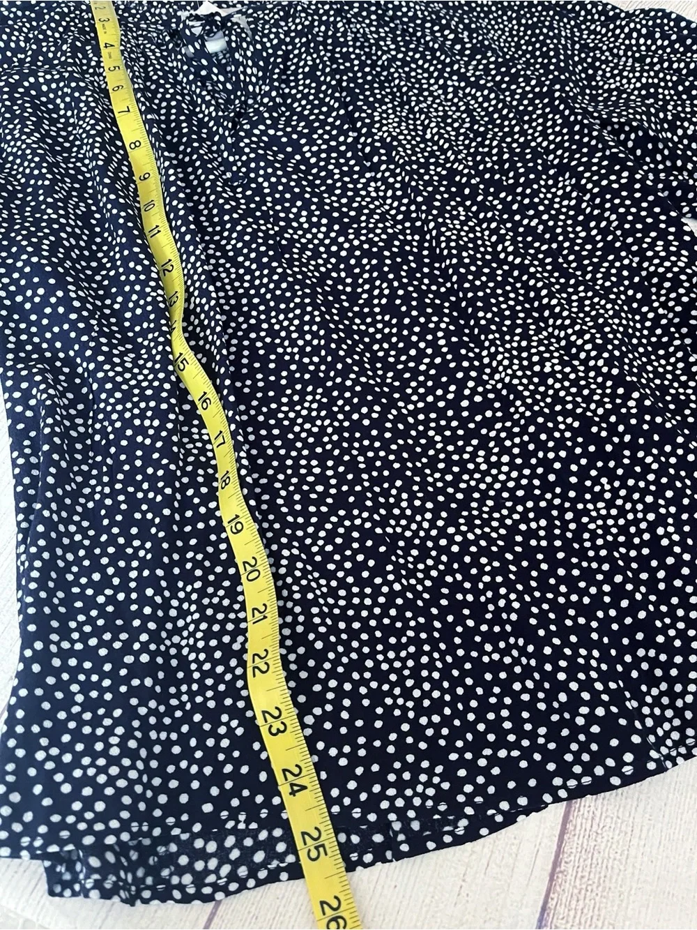 Loft NWT navy blue polkadot blouse